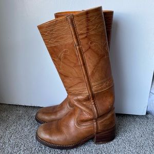 FRYE Campus Boots Montana Saddle Stitching HorseWomen 7 RUN SMALL